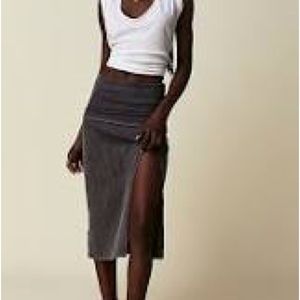 Free People One Pari Foldover Midi Skirt